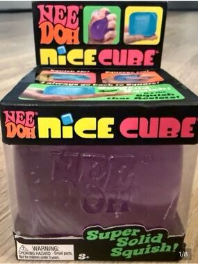 SCHYLLING NEEDOH TRENDING PURPLE NICE CUBE SUPER SOLID SQUEEZE TOY NEW IN BOX